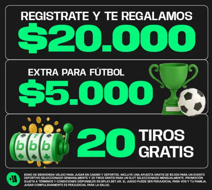 Screenshot bono de bienvenida bplay Córdoba