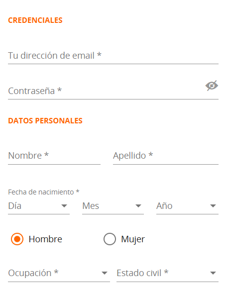 Screenshot formulario registro Betsson Córdoba