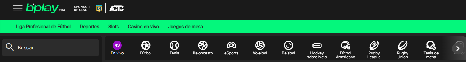 Screenshot bplay apuestas en vivo